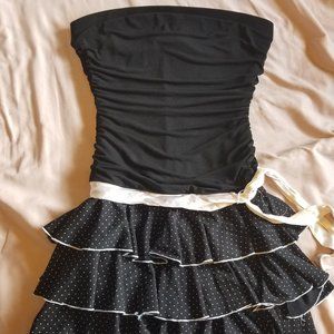 Y2k black tube dress